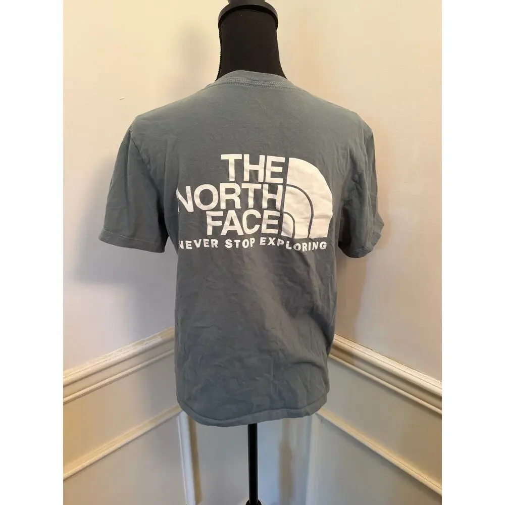 The North Face Short Sleeve Box NSE Graphic Tee - Slate Blue/Gray Size Medium